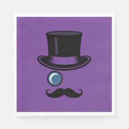 Servilleta De Papel Black Top Hat Purple Lunch Napkins