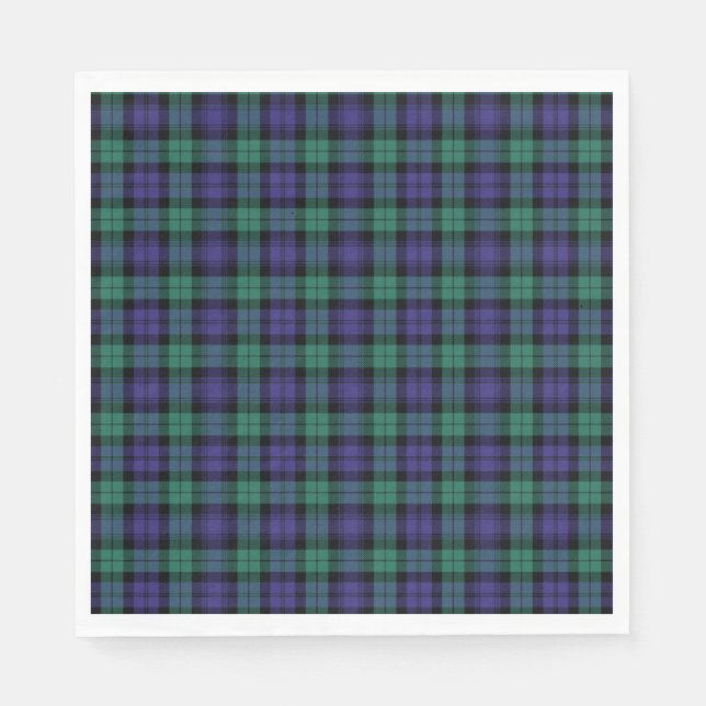 Servilleta De Papel Black Watch Scottish Tartan (Anverso)