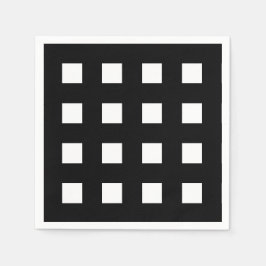 Servilleta De Papel Black White Checkered