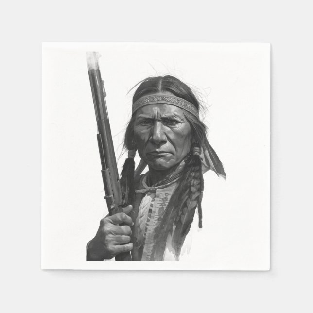 Servilleta De Papel Black & White Geronimo (Anverso)