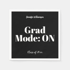 Servilleta De Papel Black White Graduation Party Napkins Customizable