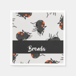 Servilleta De Papel Black widow spider pattern