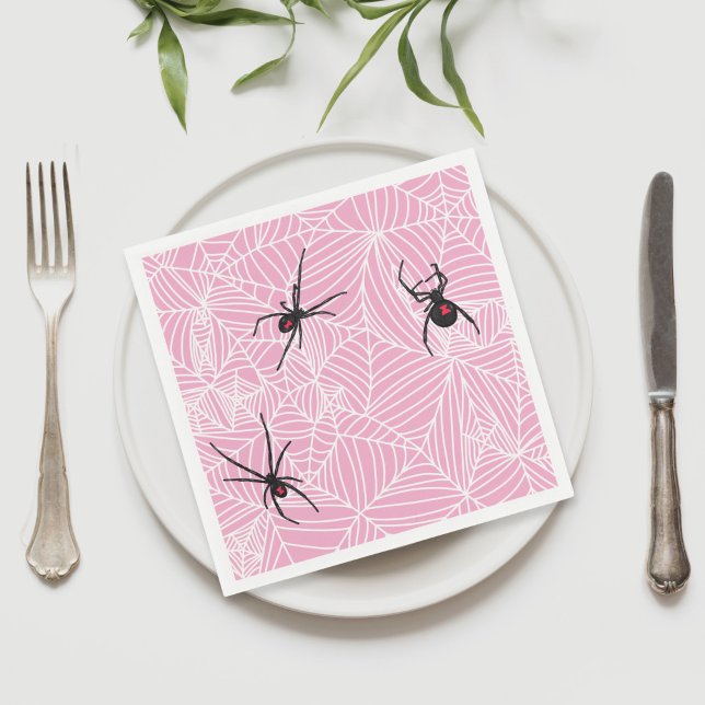 Servilleta De Papel Black Widow Spider Web Pink (Subido por el creador)
