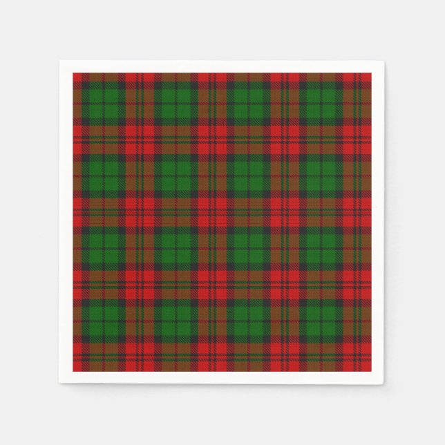 Servilleta De Papel Blackwatch Campbell Tartan Red Green Plate (Anverso)