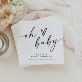 Servilleta De Papel BLAIR Modern Minimal Boho Oh Baby Shower