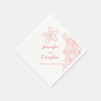 servilleta de papel blanco de la estrella del mar