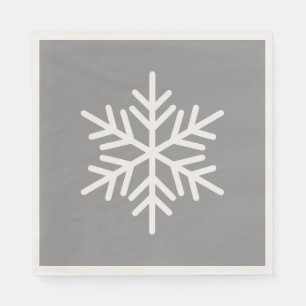 Servilleta De Papel Blanco divertido festivo copo de nieve alpino sobr