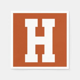 Servilleta De Papel Blanco Grande Inicial Moderno   Óxido