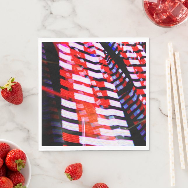 Servilleta De Papel Blanco rojo y azul (In situ)