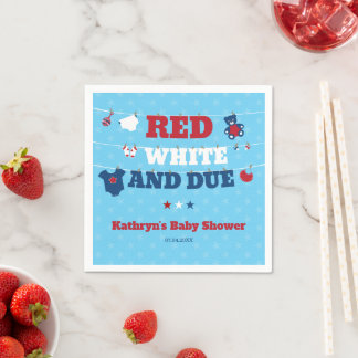 Servilleta De Papel Blanco Rojo y Vencimiento de la Línea de Ropa Baby