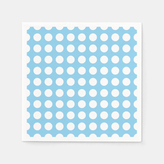 Servilleta De Papel Blanco sobre el bebé azul Gran Horiz. Papel de pun (Anverso)