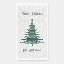 Blanco verde verde de árbol de Navidad moderno per