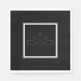 Servilleta De Papel Blanco y negro