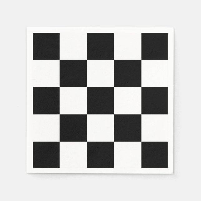 Servilleta De Papel Blanco y negro  (Anverso)