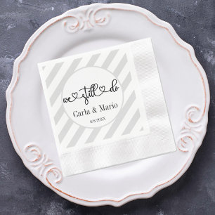 Servilleta De Papel Blanco y negro aún prometemos renovación/aniversar