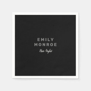 Servilleta De Papel Blanco y negro Minimalista moderno
