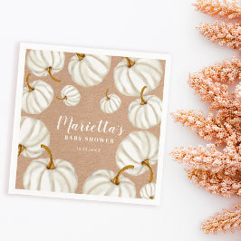 Servilleta De Papel Blanquecino kraft de calabaza blanco caída ducha d