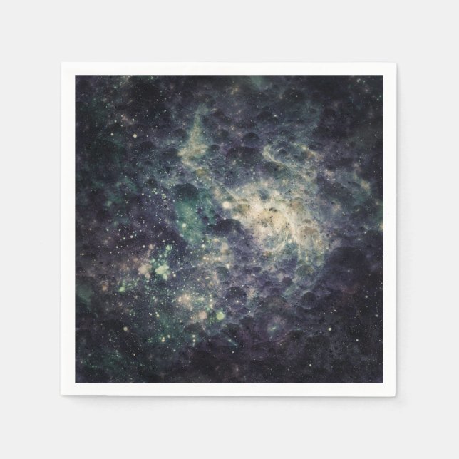Servilleta De Papel Bleak Galaxy Space Rock Partido del Cumpleaños (Anverso)