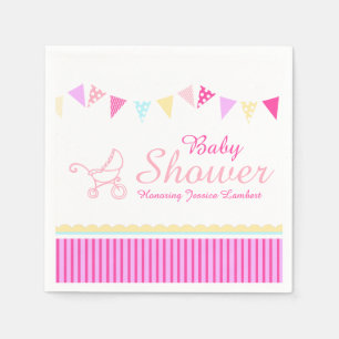 Servilleta De Papel Blindaje ducha de bebé napa rosa de papel serville