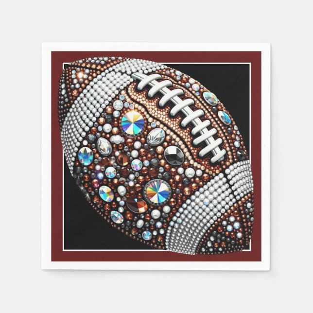 Servilleta De Papel Bling Football Fiesta Big Juego Bowl (Anverso)