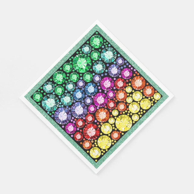 Servilleta De Papel Bling Jewels Image Napkins (Esquina)