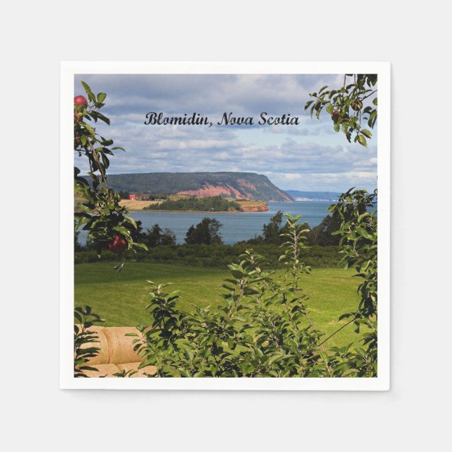 Servilleta De Papel Blomidin, Nueva Escocia, Canadá (Anverso)