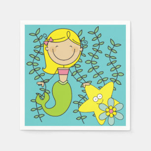 Servilleta De Papel Blond Mermaid