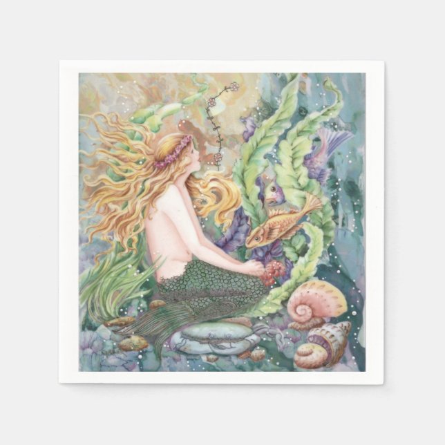 Servilleta De Papel Blonde Mermaid (Anverso)
