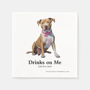 Servilleta De Papel Blonde Pitbull Mix Cocktail Napkin