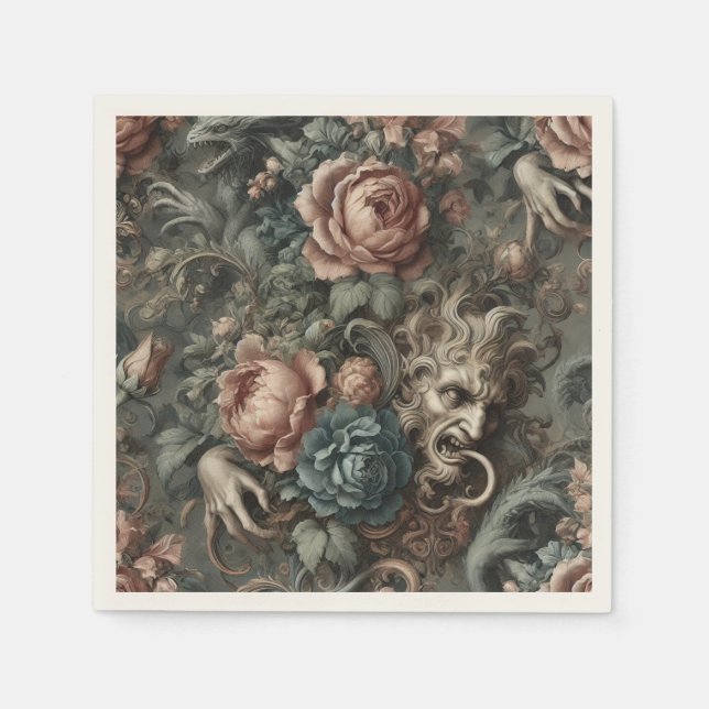 Servilleta De Papel Blood Shadows Ritual – Gothic Victorian (Anverso)