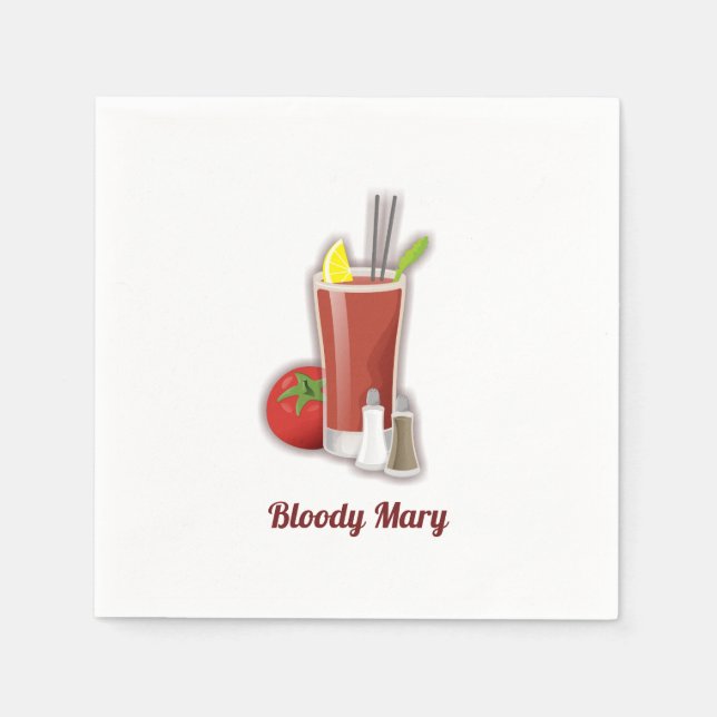 Servilleta De Papel Bloody Mary (Anverso)