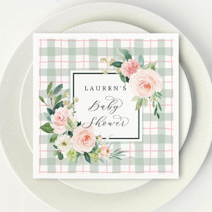 Servilleta De Papel Bloom acuarela Pastel de Baby Shower