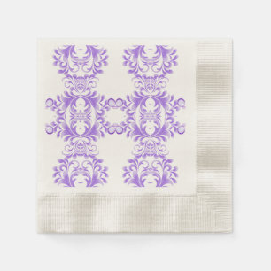 Servilleta De Papel Bloom oceánico: Armonía de onda morada / Arte eleg