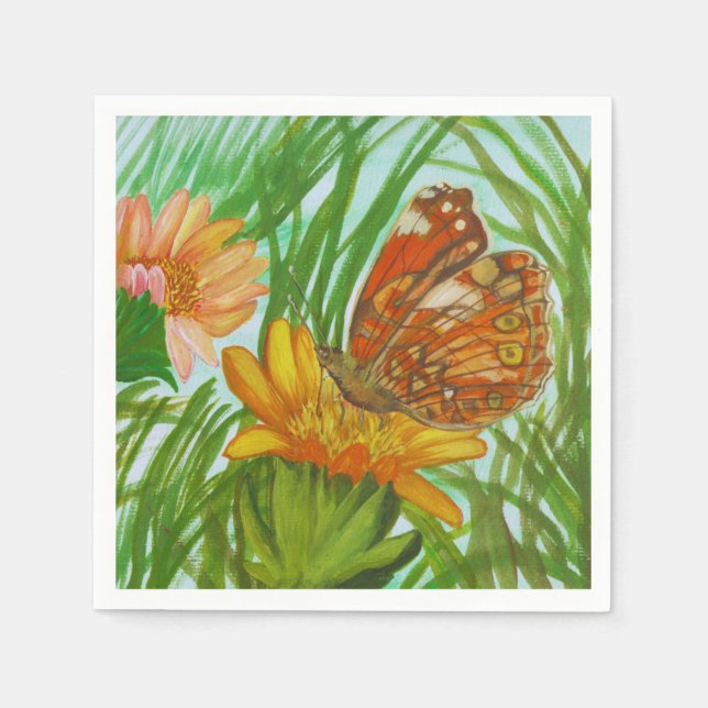 Servilleta De Papel Blooming flower garden (Anverso)