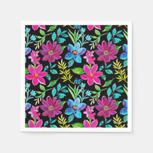 Servilleta De Papel Blooming flower garden chic floral foliage