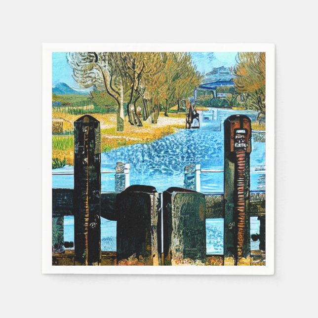 SERVILLETA DE PAPEL BLOQUE DE NARROWBOAT (Anverso)