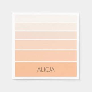 Servilleta De Papel Bloques de color Peach Fuzz | Nombre elegante