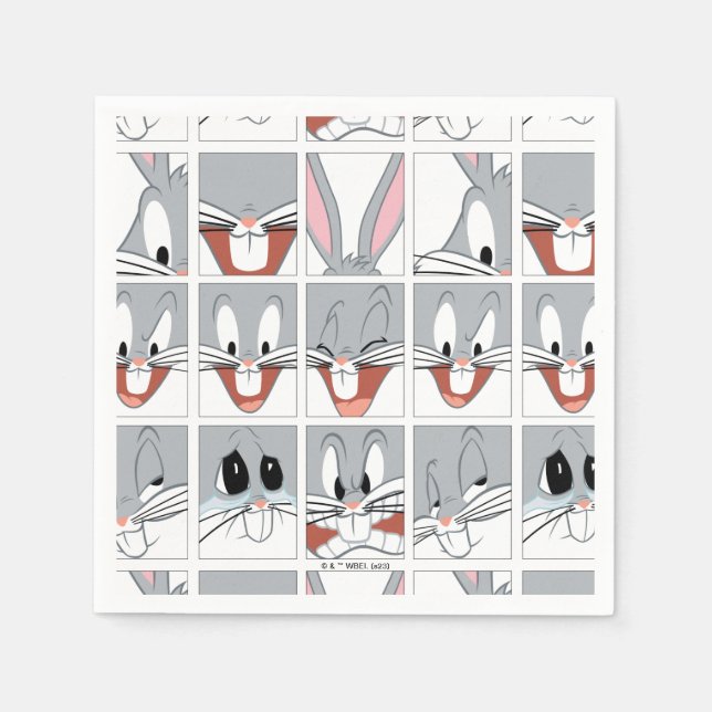 Servilleta De Papel Bloques de expresiones BUGS BUNNY™ (Anverso)