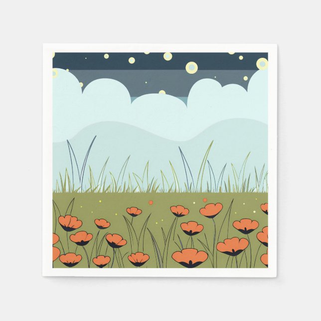 Servilleta De Papel Blossom Starry Night (Anverso)