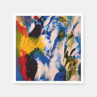 Servilleta De Papel Blue Abstract Art Standard Cocktail Napkin