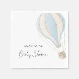 Servilleta De Papel Blue Air Balloon Boy Baby Shower