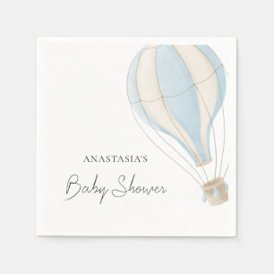 Servilleta De Papel Blue Air Balloon Boy Baby Shower