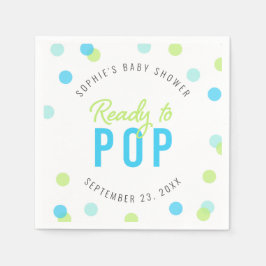 Servilleta De Papel Blue Aqua Green Confetti listo para usar Baby Show