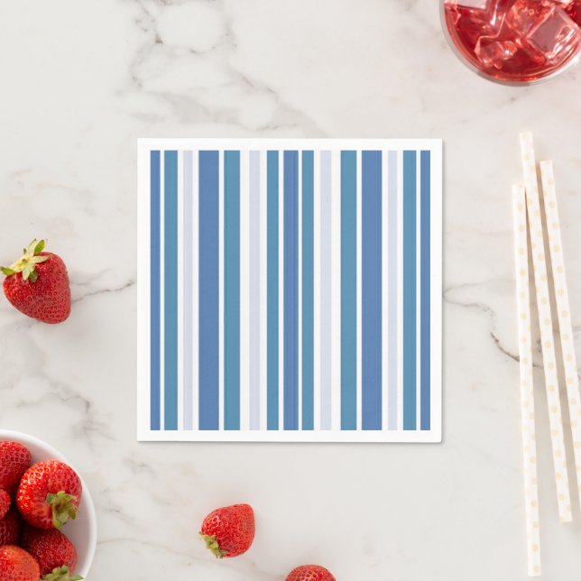 Servilleta De Papel Blue Aqua Striping (In situ)