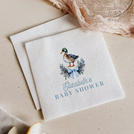 Servilleta De Papel Blue Baby Boy Mallard Duck Baby Shower