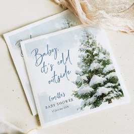 Servilleta De Papel Blue Baby It's Cold Outside Baby Shower