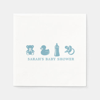Servilleta De Papel Blue Baby Shower Paper Napkin