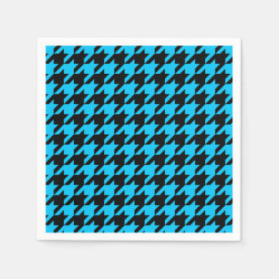 Servilleta De Papel Blue Black Houndstap Check