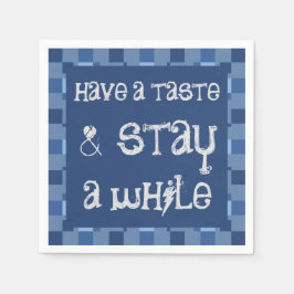 Servilleta De Papel Blue Blocks servilletas casuales de tiza fiesta