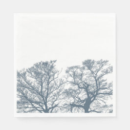 Servilleta De Papel Blue Bottom Trees Tropical Boho